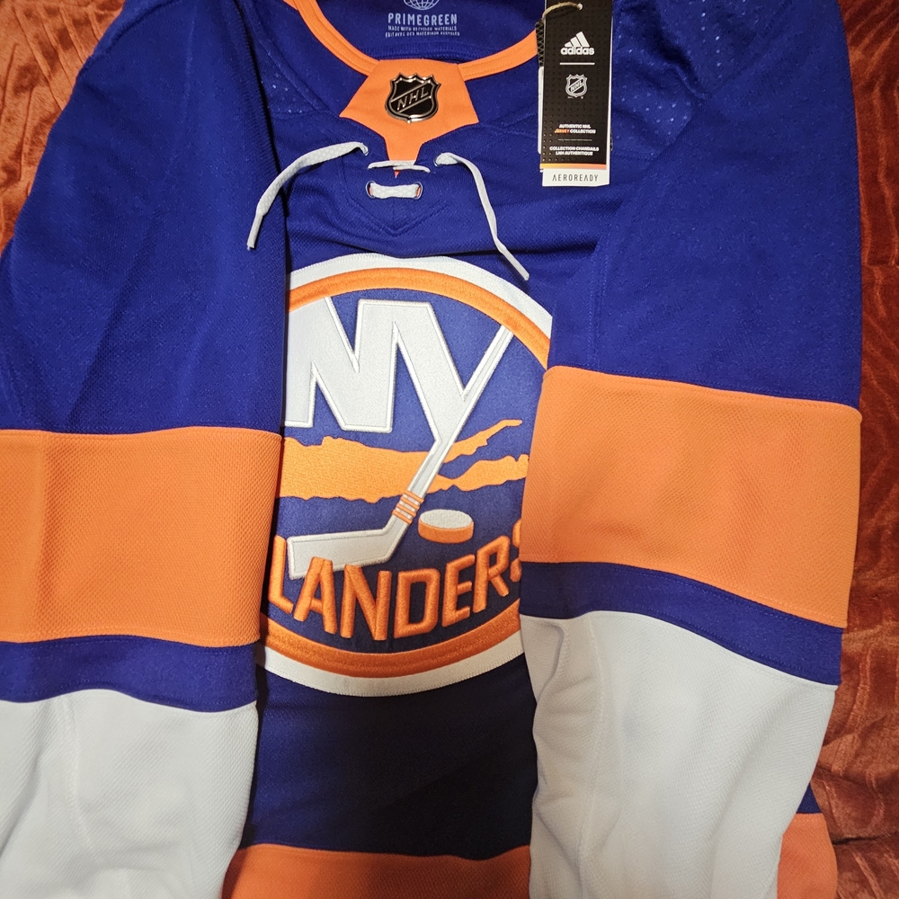 Adidas Blue and Orange Islanders Jersey